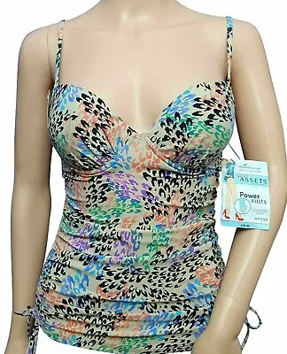 Spanx Love Your Assets By Sara Blakely Cheetah Print Push Up Tankini Top Size M • £4.50