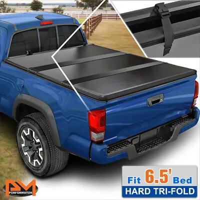 Hard Solid Tri-Fold Tonneau Cover For 15-20 Ford F150 Pickup W/ 6.5ft Short Bed • $387.89