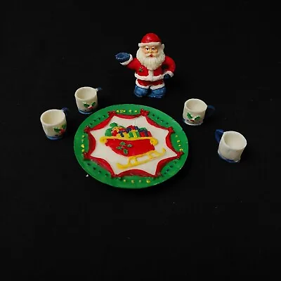 Vintage Hermitage Christmas 7 Pieces Santa Tea Set. 1996 • $7