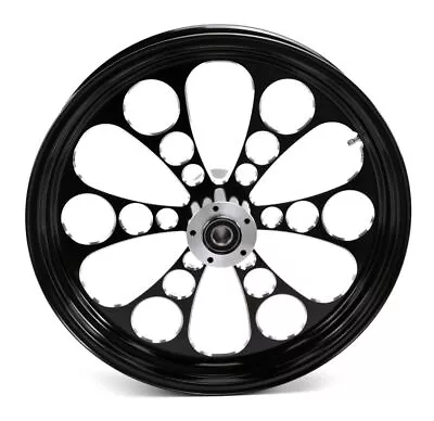 Black Kool Kat 21  3.5  Billet Front Wheel Rim Harley Touring Custom Dual Disc • $549.95