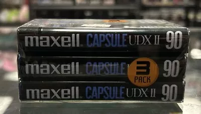 Pack Of 3 Maxell Capsule Udx Ii 90 Blank Audio Recording Cassettes Still Sealed • $29.95