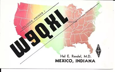 QSL  1956 Mexico Indiana   Radio Card • $5.52