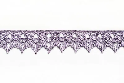 Lily 2  Black Champagne Lilac Venice Lace Trim DIY Sewing Notions Crafts By Yard • $12.99