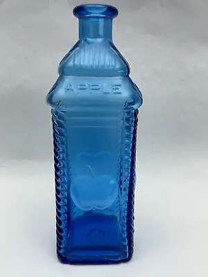 Vintage 1970's Phila Berring's Apple Bitters Blue Glass Bottle Wheaton NJ • $8.99