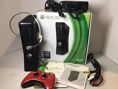 XBOX 360 S Slim Console W/ Box Manual Microphone. Rare Trinity Motherboard. • $149