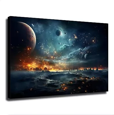 Universe Starry Sky Wall Art Outer Space Fantastic Nebula Galaxy Poster Canvas • $19.90