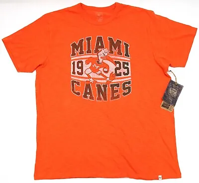NEW Forty Seven Brand University Of Miami Hurricane Vintage Canes Logo T-Shirt • $11.67