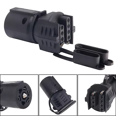 Universal 7 Way RV Trailer Tow Connector To 4  5 Pin Flat Adapter Coverter Plug • $10.49