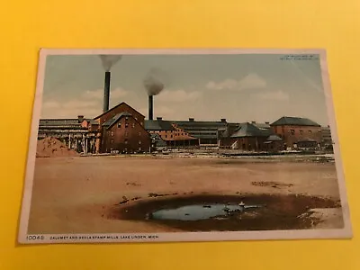 $50 • Buy Calumet & Hecla Stamp Mills, Lake Linden Michigan Vintage Copper Mining Postcard