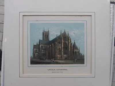£12 • Buy Original Antique Mounted Print Lincoln Cathedral South East View