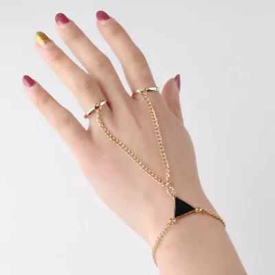 Women Bracelet Bangle Finger Ring Harness Hand Chain • £3.99