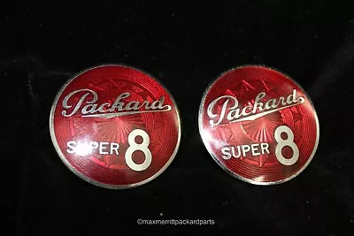 Packard 1939-40 Super 8 - Outstanding CLOISONNE Hood / Trunk Emblems! • $600