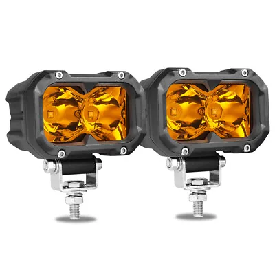 2X 3.7 Inch LED Work Light Spot Cube Pods Bar Driving Amber Fog Lamp Offroad New • $48.99