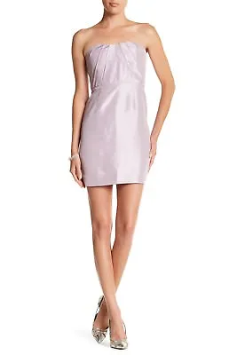 J.Crew Women's Silk Taffeta Strapless Mini Dress Hushed Violet Size 10 • $14.99