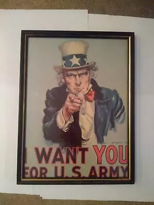 Vintage  I Want You For U.S. ARMY  Framed Poster  • $9.95