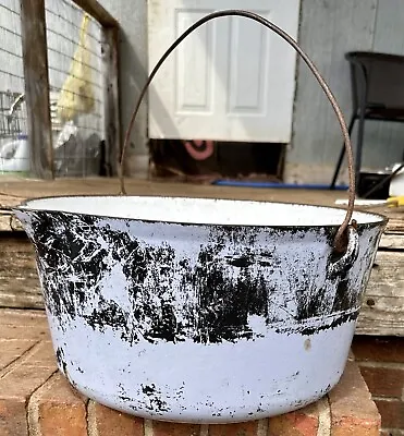 Antique Vollrath Ware Cast Iron Enamel Cauldron #24 Very Rare • $350