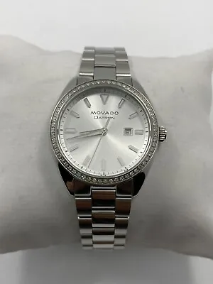 Movado Heritage Datron Quartz Diamond Stainless Steel Ladies Watch 3650069 • $349.95