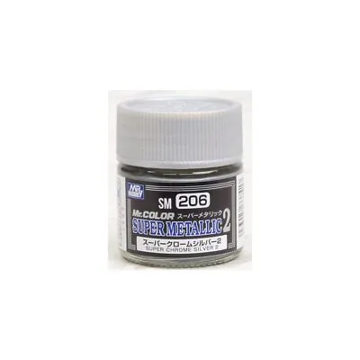 Mr. Hobby Mr. Colour - SM-206 - Super Chrome Silver Super Metallic II 10ml Paint • £3.99