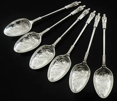 Cased Sterling Silver Apostle Spoons Mappin & Webb 1895 Top Quality Examples • £345
