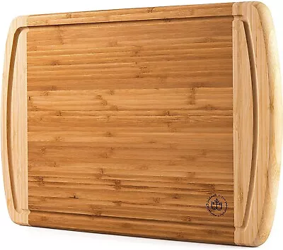 Large Bamboo Kitchen Cutting Board - Wood Chopping Board / Butcher Block 18x 12 • $16.97