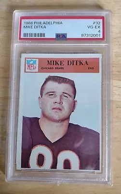 Mike Ditka 1966 Philadelphia  PSA 4 VG-EX Chicago Bears • $24