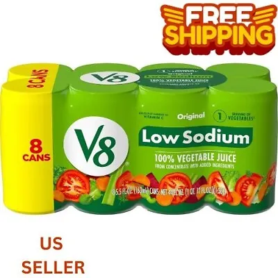 V8 Low Sodium Original 100% Vegetable Juice 5.5 Fl Oz Can (Pack Of 8) • $25.99