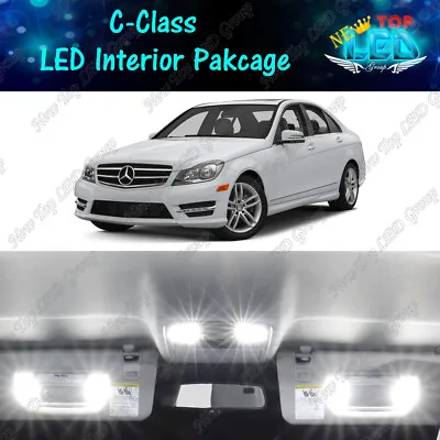 CANBUS White LED Interior Lights Kit For 2008-2014 Mercedes Benz W204 C250 C300 • $21.99