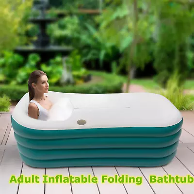 Foldable Bathtub Adult Large Shower Soaking Folding Water Spa Bath Tub Portable • $63