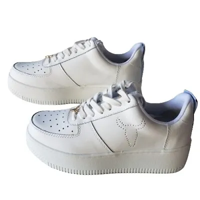 Windsor Smith Racerr Perforated White Platform Shoes Women's Size 10  • $125