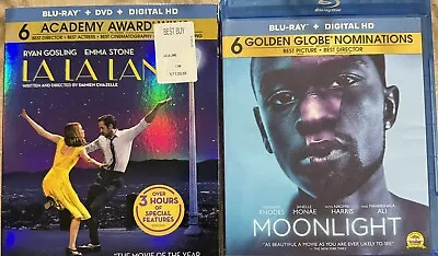 La La Land. Moonlight Blu Ray. No Digital Code. • $10