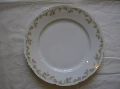 Habsburg China 9.5  PINK FLORAL W/GARLAND PLATE GOLD RIM Made In Austria  • $2.99