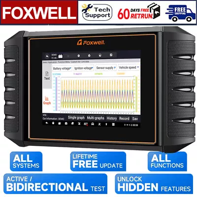 FOXWELL NT710 Car Obd2 Bidirectional Diagnostic Scan Tool Full System Scanner • $349