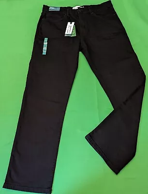 Mens EASY Straight Black Jeans (W34  X L30”) NEW WITH TAGS • £7.99