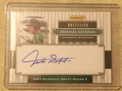 MIKE GIANCARLO STANTON Yankees 2008 Razor #0912/1199 Auto Rookie Limited !! • $95