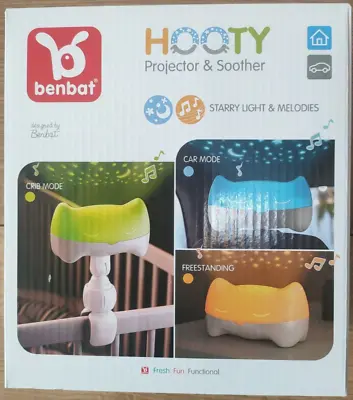 Baby Projectory & Soother 6 Melodies & Sounds Night Light 3 Colour Stars Bnib • £19.99