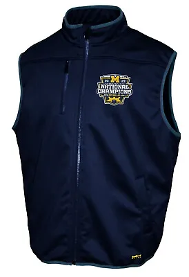 Michigan Wolverines Franchise Club 2023 National Champions Softshell  Vest -Navy • $99.99