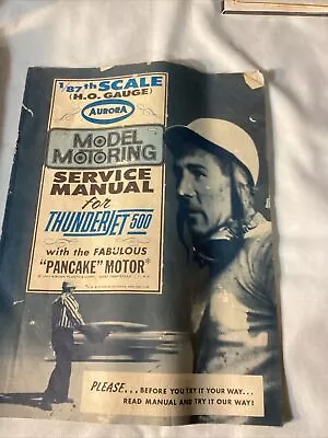 1963 Aurora Model Motoring Thunderjet 500 Catalog Service Manual Tjet Slot Car • $40