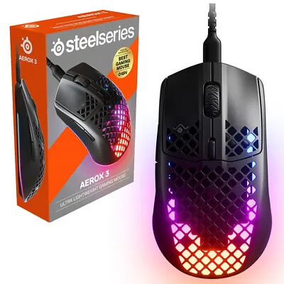 $107.95 • Buy Steelseries AEROX 3 Wired RGB Gaming Mouse