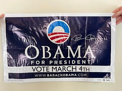 Barack Obama Signed Campaign Sign • $361.25