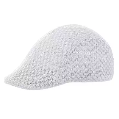 Summer Men'S Breathable Mesh Ivy Cap Beret Newsboy Hat Gatsby Cap Cabbie Flatcap • $6.56