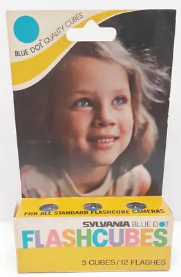 Sylvania GTE Blue Dot Flash Cubes 3 Pack 12 Flashes NOS Vintage • $8.39