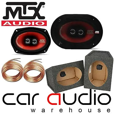 £94.99 • Buy MTX TR69C 3-Way 6x9  300 Watts Coaxial Car Speakers & 6x9 Grey Pod Box (Pair)