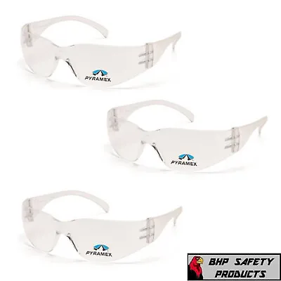 (3 Pair) Pyramex Intruder Reader Safety Glasses Bifocal 1.5 Clear Lens S4110r15 • $12.50