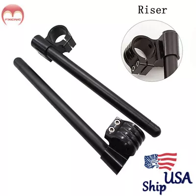 CNC 37mm Motorcycle Clip On Handlebars Fork Tube Adjustable Handle Bar Universal • $34.95