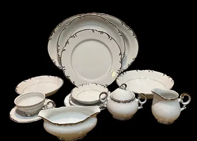 MIKASA Marlboro 9267 Japan Scallop Platinum Trim Pick Your Pieces Plates Bowls • $5