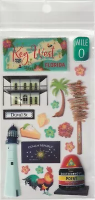KEY WEST Florida Travel Themed 3-D Stickers Generic NEW! FAST FREE Shipping! • $5.85