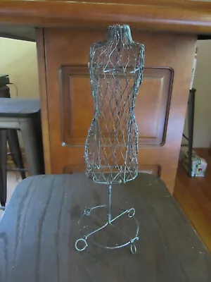 Vintage Antique Victorian Wire Mesh  Doll Dress Form Manequin 11 3/4”  Tall • $32.99