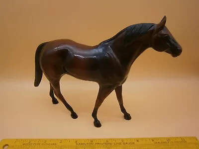 Vintage Hartland Plastics Inc. Thoroughbred Bay Brown Toy Horse 1950s 9 Inch • $29.99