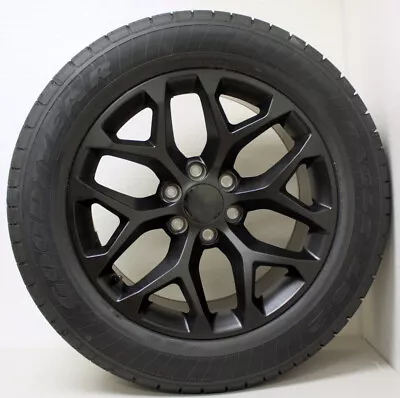 $2169 • Buy Chevy Silverado Suburban Tahoe 20  Satin Black Snowflake Wheels Goodyear Tires