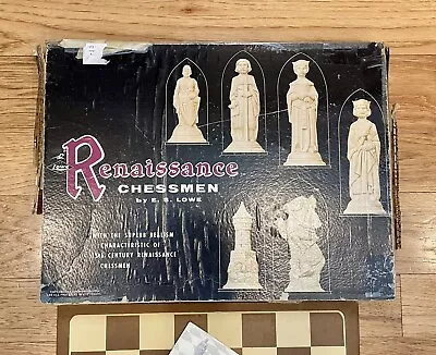 Vintage 1959 ES Lowe Renaissance Chessmen Chess Set Complete With Board • $29.99